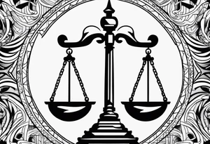 Scale of justice tattoo idea