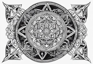 nordic geometric symbols tattoo idea