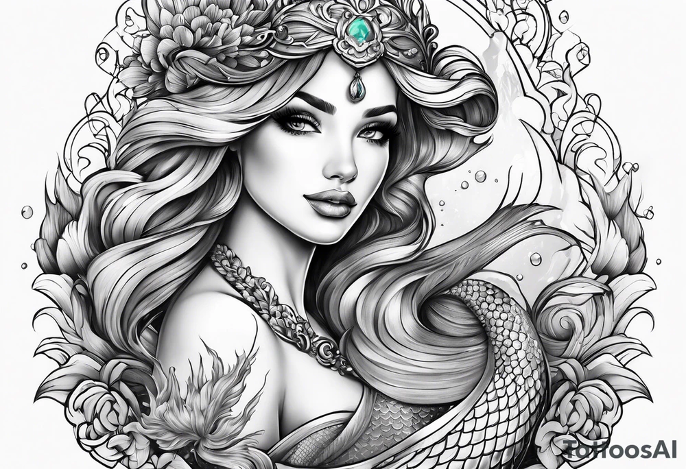 Mermaid tattoo idea