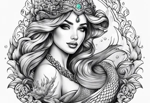 Mermaid tattoo idea