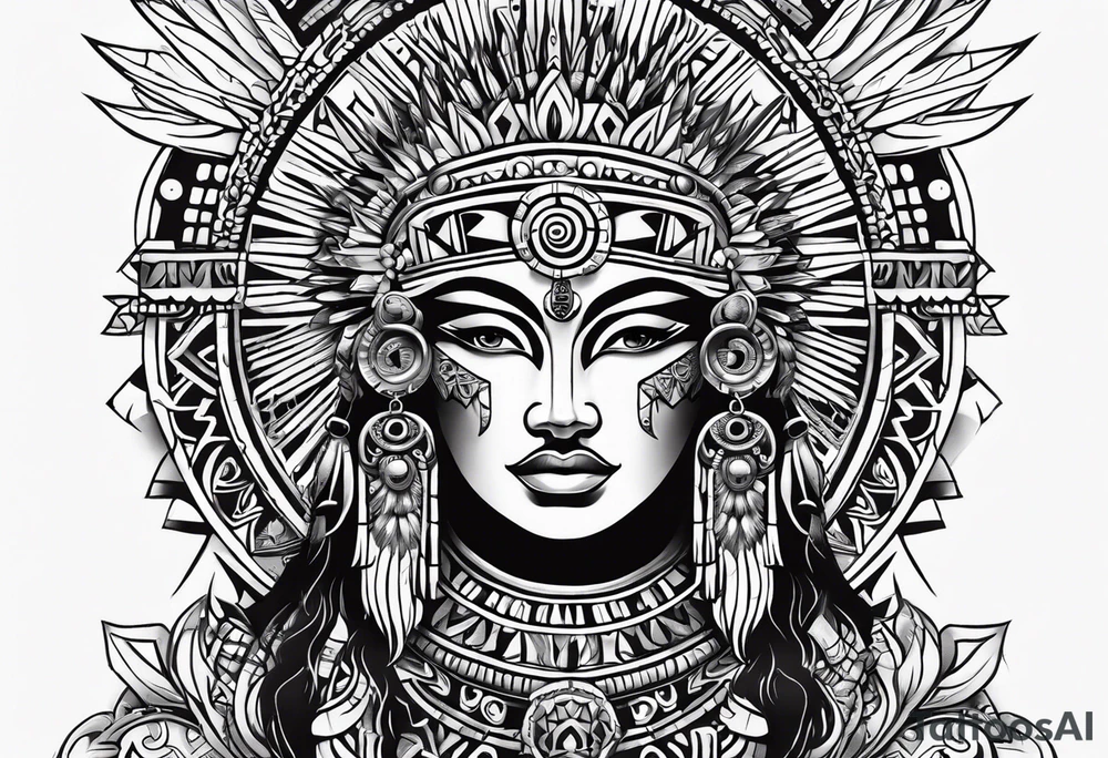 Inca sun tattoo idea