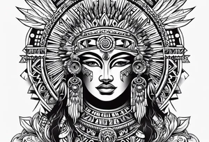 Inca sun tattoo idea