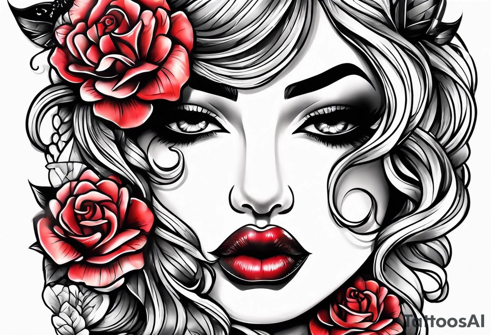 Hush Shhh finger to lips tattoo idea