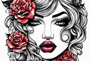 Hush Shhh finger to lips tattoo idea