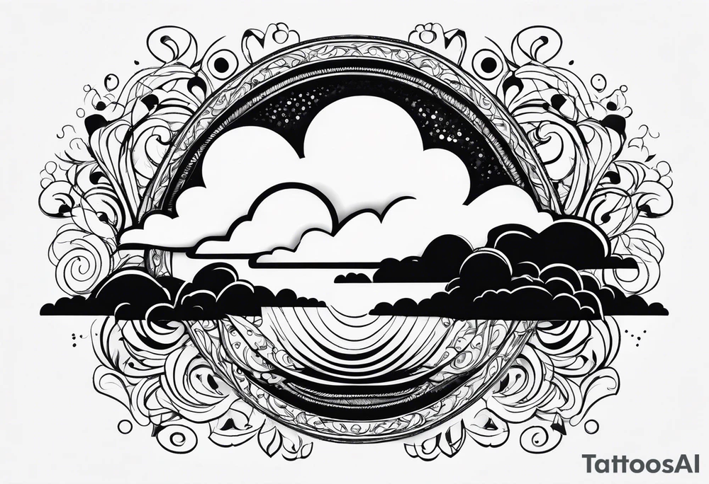 cloud, hands tattoo idea