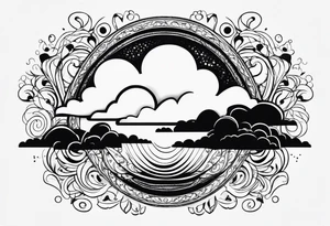 cloud, hands tattoo idea