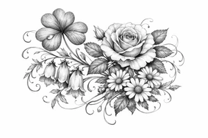 Irish flowers tattoo idea