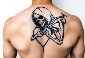 Grim reaper heartbroken tattoo idea