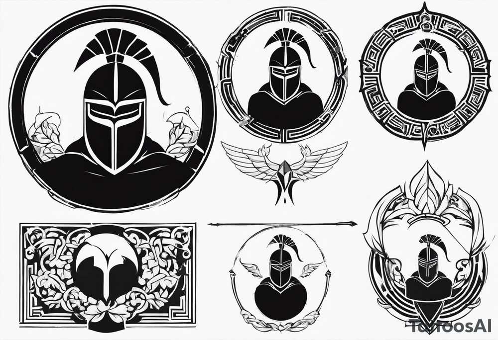 greek spartan symbol tattoo tattoo idea