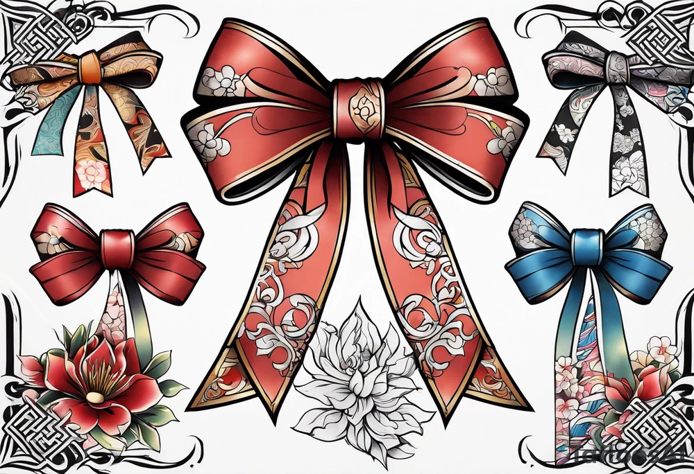 Sexy bows tattoo idea