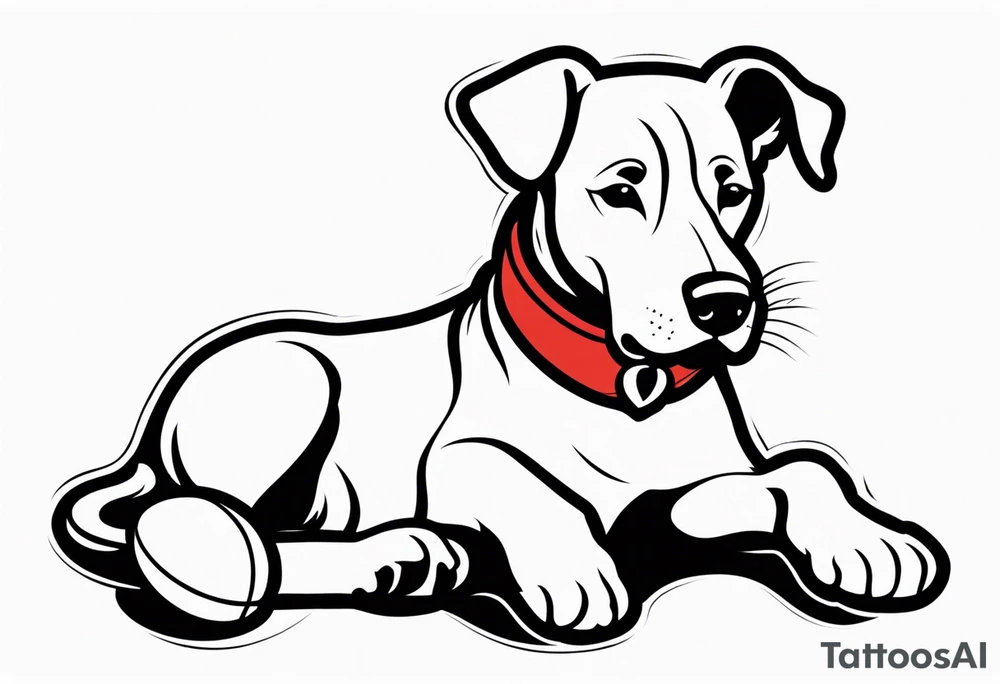 Dog with boxing gloves tattoo idea