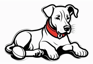 Dog with boxing gloves tattoo idea