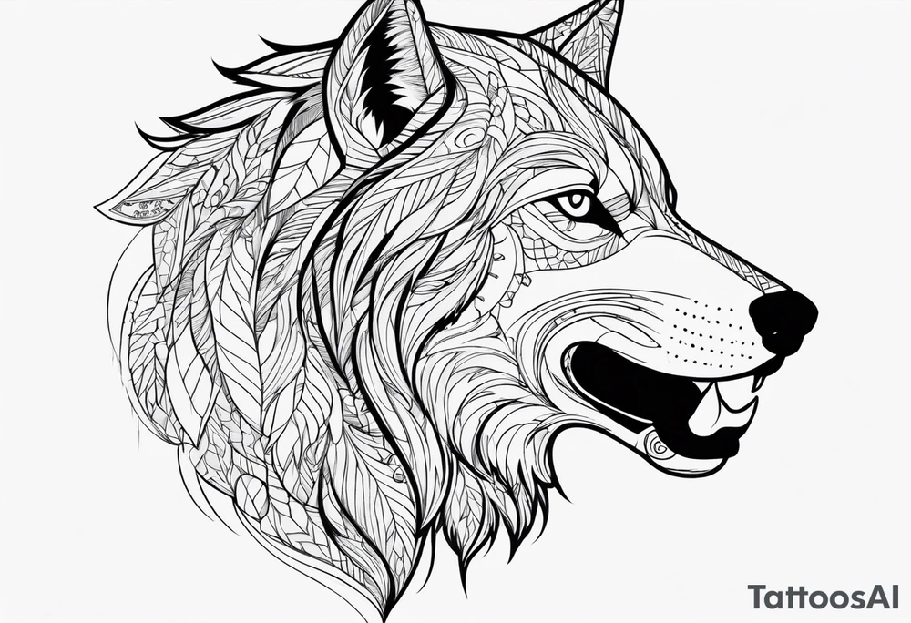 Lobo wolf for a male tattoo tattoo idea