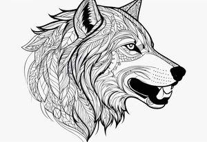 Lobo wolf for a male tattoo tattoo idea