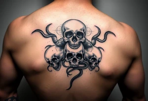 Something that goes with a casket that’s says dead inside KEEP out! Skulls maybe with snake tattoo idea