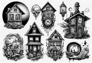 Old house tattoo idea