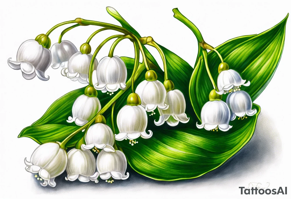 lily of the valley, baneberries tattoo idea