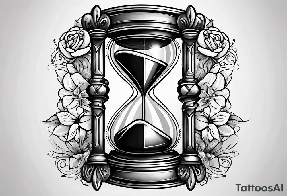 Hourglass heart tattoo idea