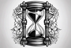 Hourglass heart tattoo idea