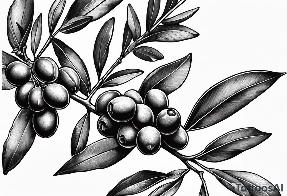 Olive branch tattoo idea
