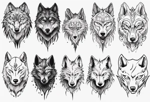 Spiritual wolf tattoo idea