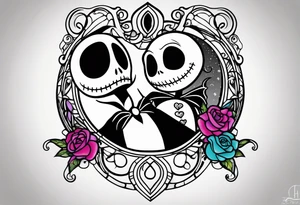 Nightmare before Christmas jack and sally tattoo idea