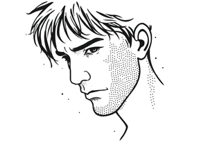 Confusion and pressure in thin lines on solo traveler tattoo idea