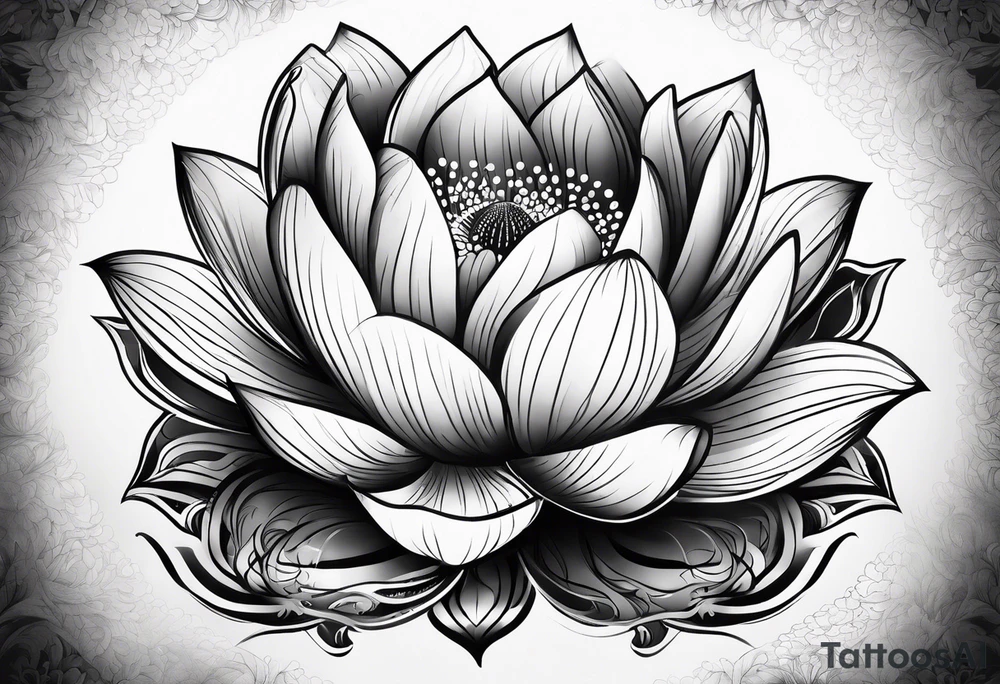 Lotus flower tattoo idea