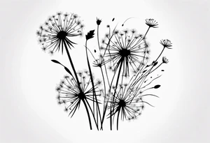 floral tattoo dandelions tattoo idea