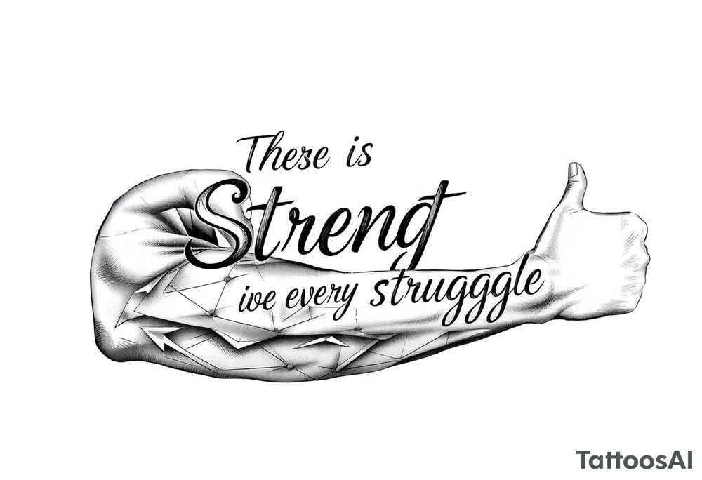 There is Strength in every struggle tattoo idea