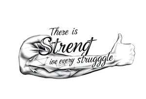 There is Strength in every struggle tattoo idea