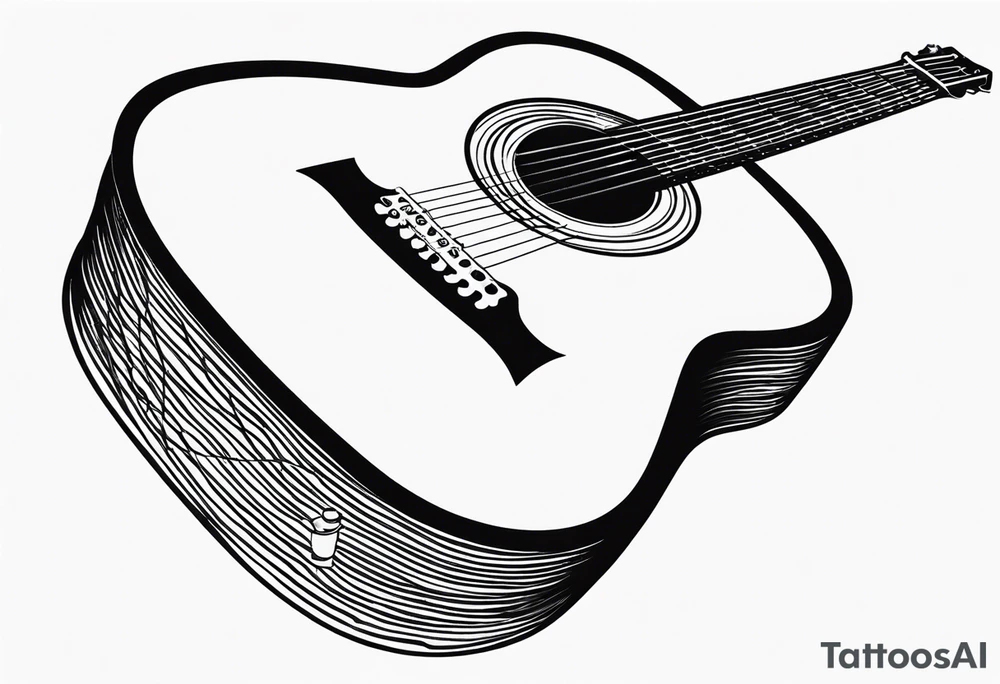 Acoustic Guitar Strings tattoo idea