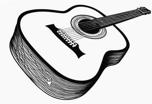 Acoustic Guitar Strings tattoo idea