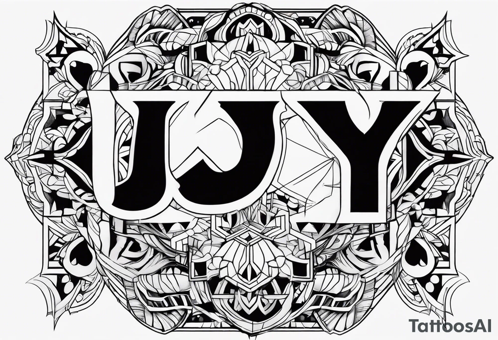 Name joy tattoo idea