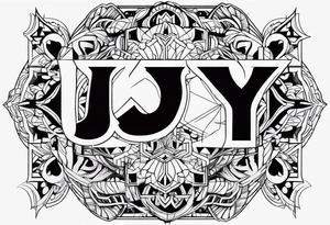 Name joy tattoo idea