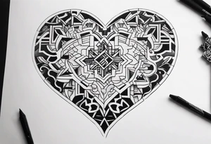 Puzzle pieces, a heart shape tattoo idea