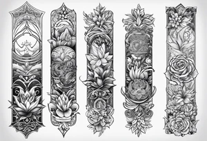 five long lines tattoo idea