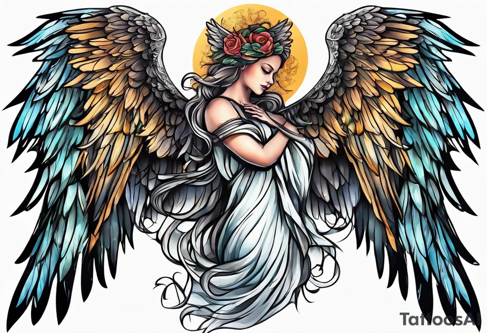 Angel tattoo tattoo idea