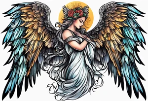 Angel tattoo tattoo idea