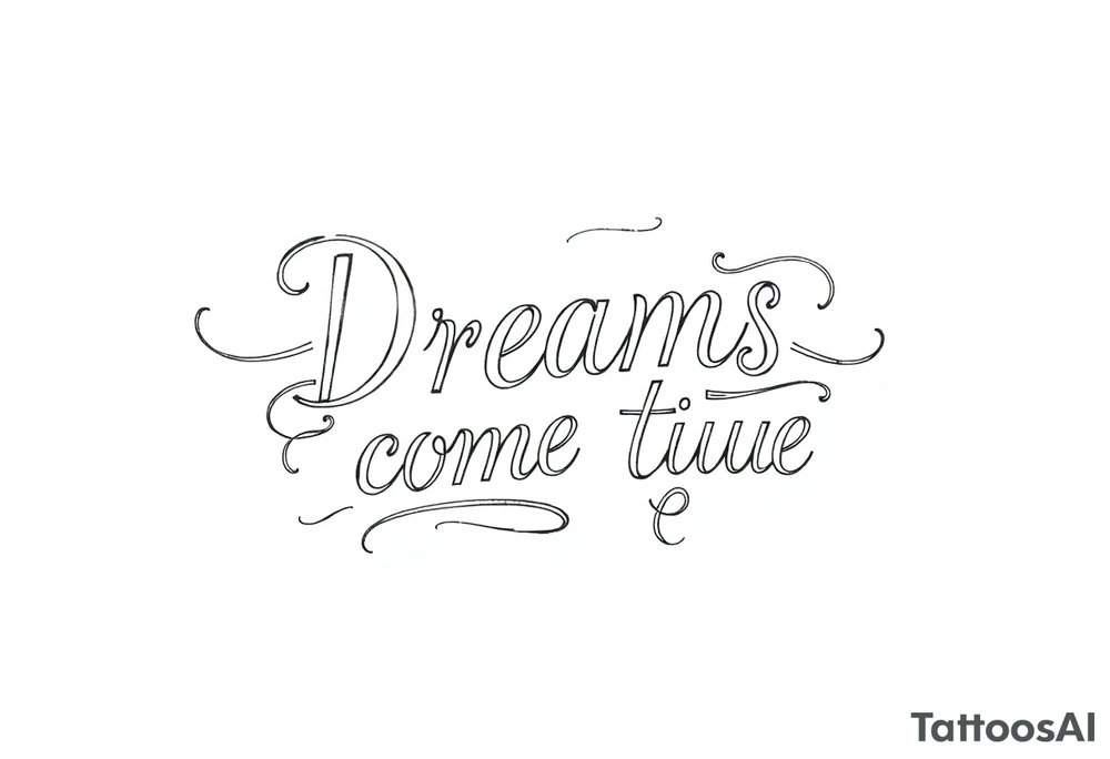Dreams come true tattoo idea