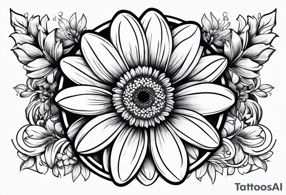 Daisy infinity symbol tattoo idea