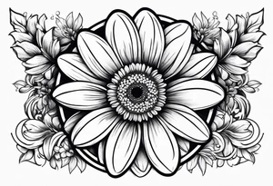 Daisy infinity symbol tattoo idea