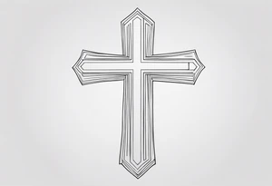 cross by caveman tattoo idea