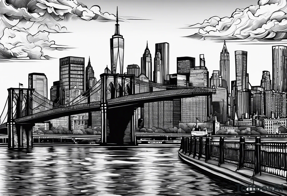 Brooklyn skyline tattoo idea