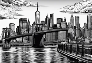Brooklyn skyline tattoo idea