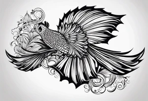 long flowing scaly

fan tail tattoo idea