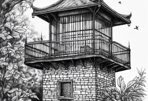 Prison observation tower tattoo idea