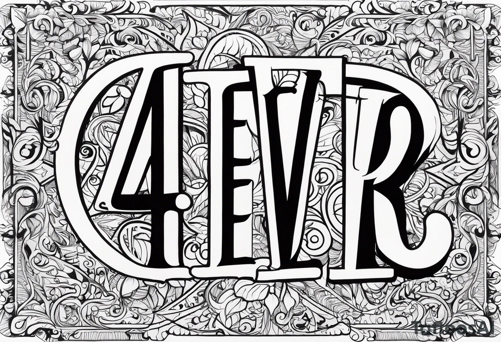4ever tattoo idea