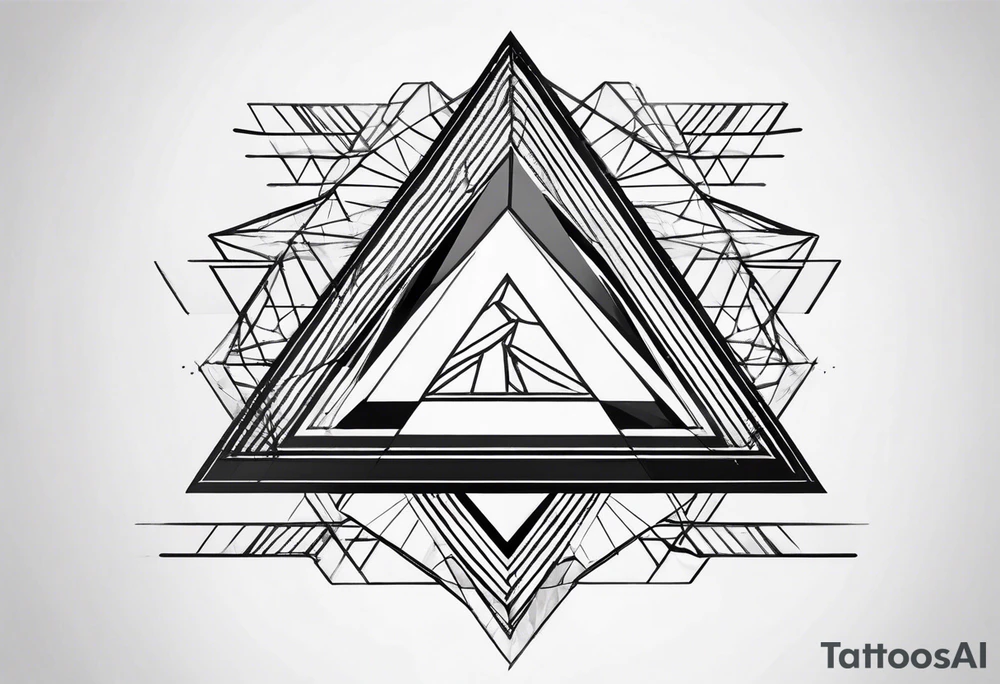 3 overlapping triangles tattoo idea