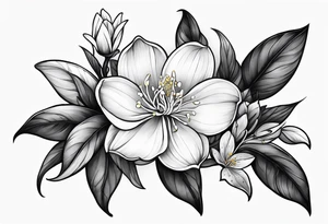 Jasmine flower tattoo idea